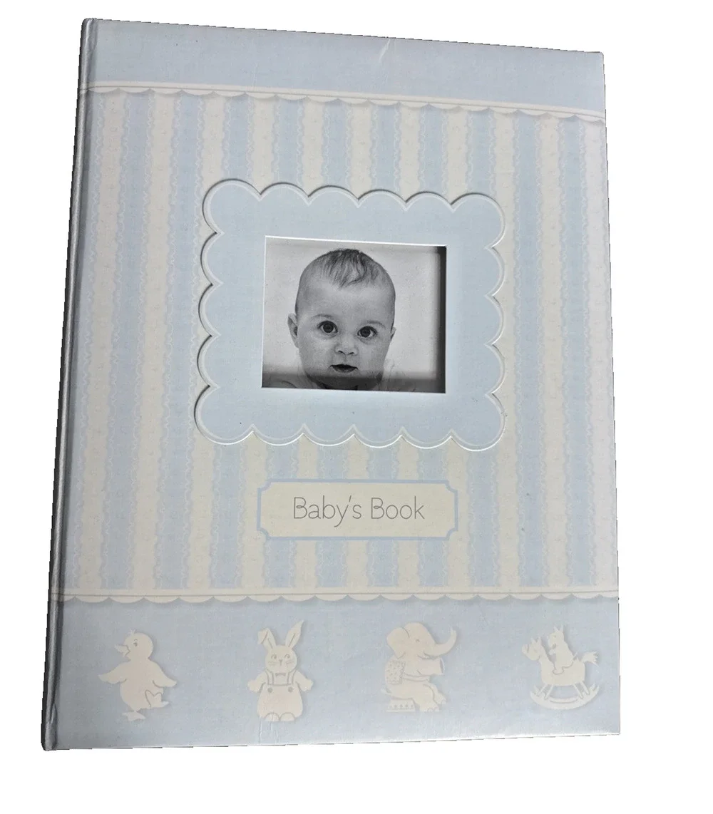 Anna Griffin Baby's Book Blue Boy 8.5x11 Milestone Keepsake C.R. Gibson B2-8173